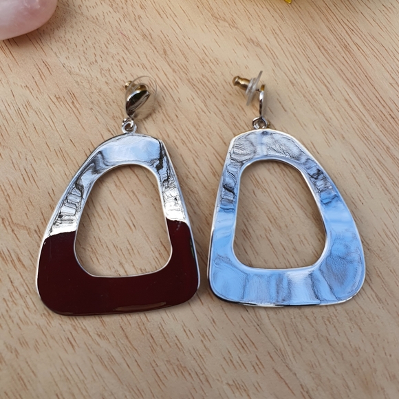 "Flamboyant fun" Silver Earrings - Picture 3 of 6